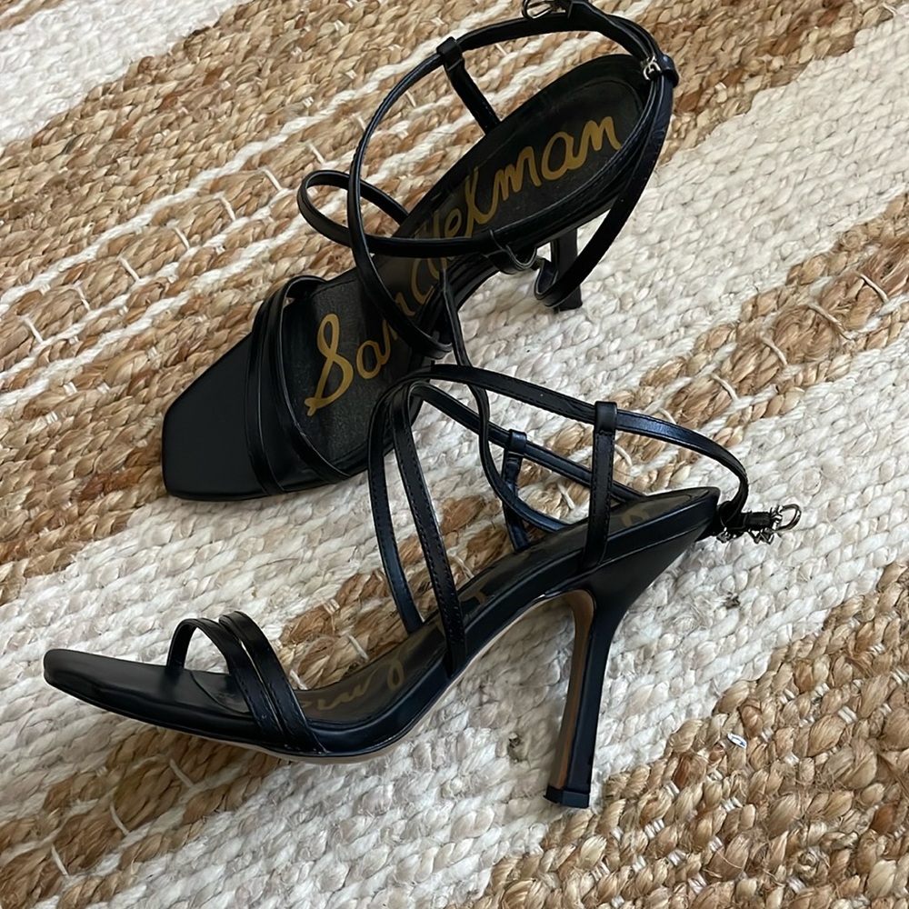 Sam Edelman Black Strappy Heels- Size 8.5